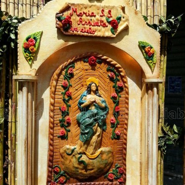 Riproduzione religiosa in pasta di pane