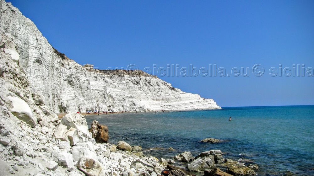 Contrasto col bianco della scogliera